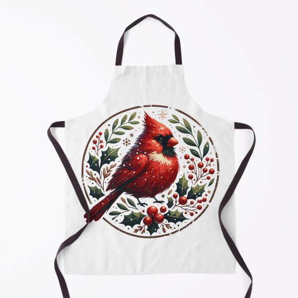 Item preview, Rustic Holiday Northern Red Cardinal Bird designed and sold by SoaringOwlArts.