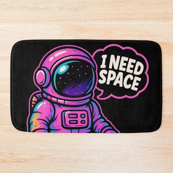 Item preview, I Need Space Astronaut – Funny Cosmic Quote – Neon Outer Space Cartoon designed and sold by VIBE CRAFT STUDIO.