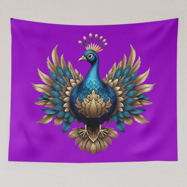Item preview, GOLDEN BLUE PEACOCK (#9900CC) designed and sold by Marlon Oseguera.