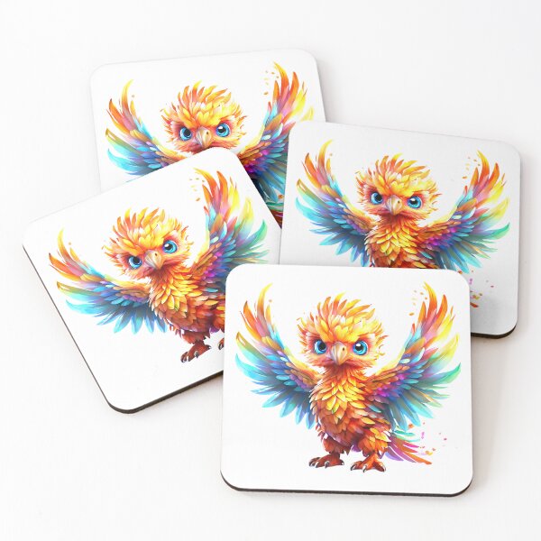 Item preview, Radiant Baby Phoenix – Vibrant Fantasy Art designed and sold by MiraLumeStudio.