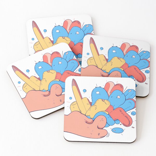 Item preview, Red Blue Yellow Celebration Joyful Festive Characters Colorful designed and sold by ART ATTACK ZONE.