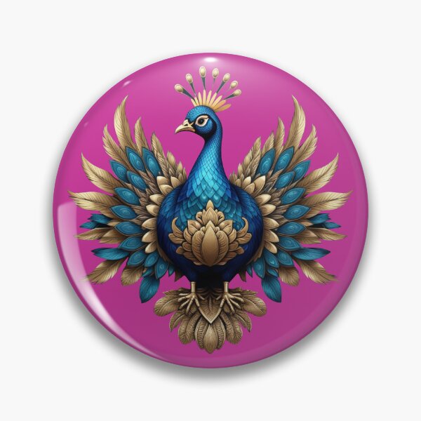 Item preview, GOLDEN BLUE PEACOCK (#CC3399) designed and sold by Marlon Oseguera.