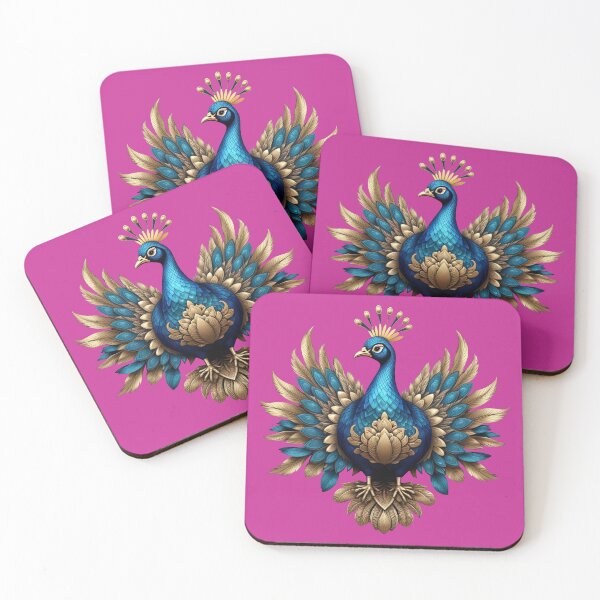 Item preview, GOLDEN BLUE PEACOCK (#CC3399) designed and sold by Marlon Oseguera.