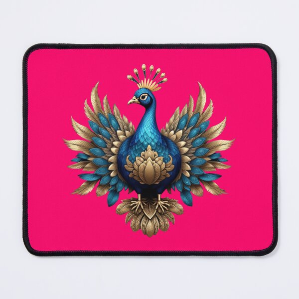 Item preview, GOLDEN BLUE PEACOCK (#FF0066) designed and sold by Marlon Oseguera.