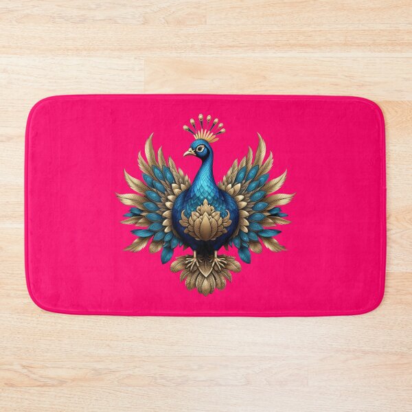 Item preview, GOLDEN BLUE PEACOCK (#FF0066) designed and sold by Marlon Oseguera.