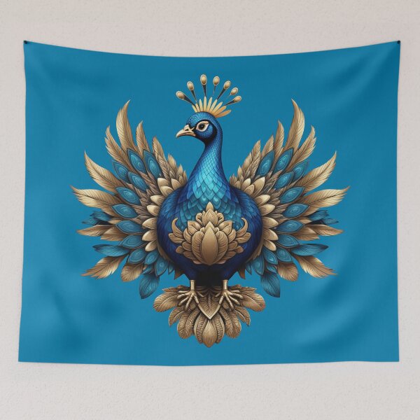 Item preview, GOLDEN BLUE PEACOCK (#027CAD) designed and sold by Marlon Oseguera.