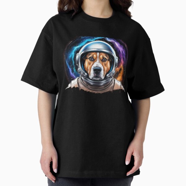 Item preview, Space Dog Art – Futuristic Helmet and Galaxy Background designed and sold by The Science Network Store.