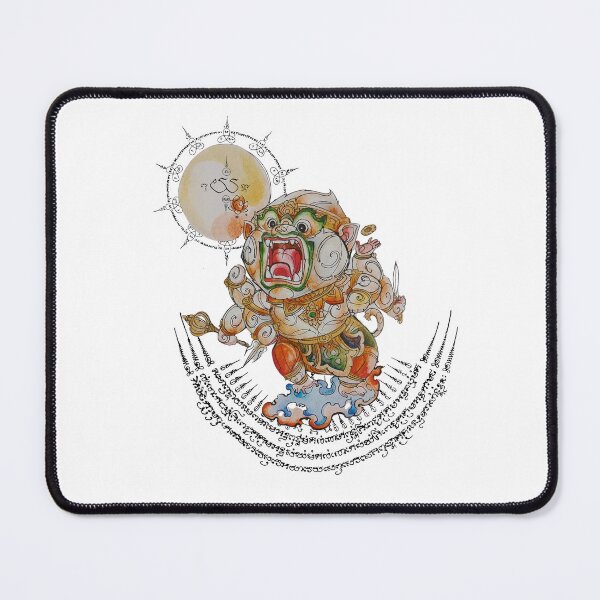 Item preview, Hanuman the Eight-Armed Divine Warrior – Thai Mythical Guardian with Sacred Yantra designed and sold by JoynestStudioCo.