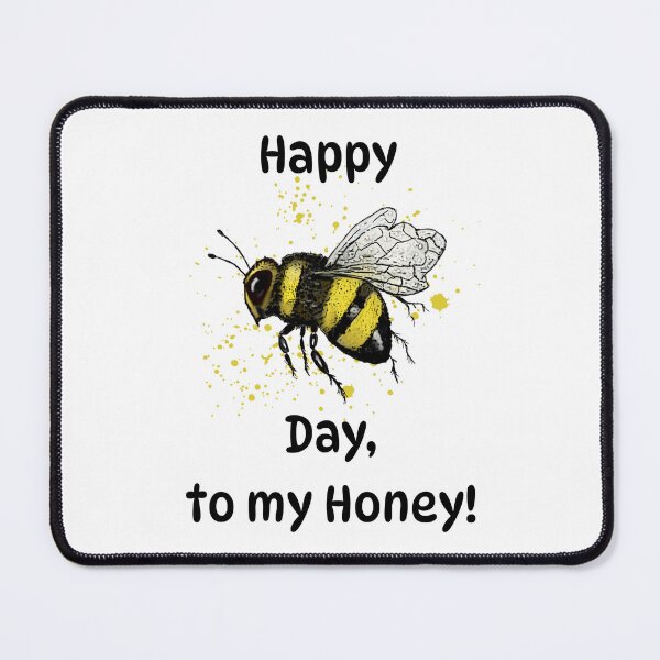 Item preview, Happy Bee Day to my Honey, Birthday, B-Day with Bee Illustration designed and sold by JoyfulWhimsy.
