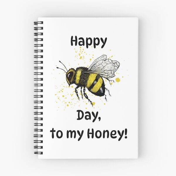 Item preview, Happy Bee Day to my Honey, Birthday, B-Day with Bee Illustration designed and sold by JoyfulWhimsy.