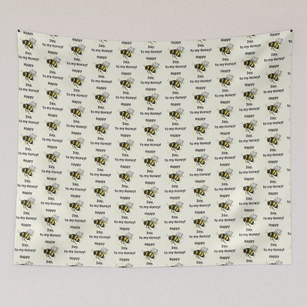 Item preview, Happy Bee Day to my Honey, Birthday, B-Day with Bee Illustration designed and sold by JoyfulWhimsy.