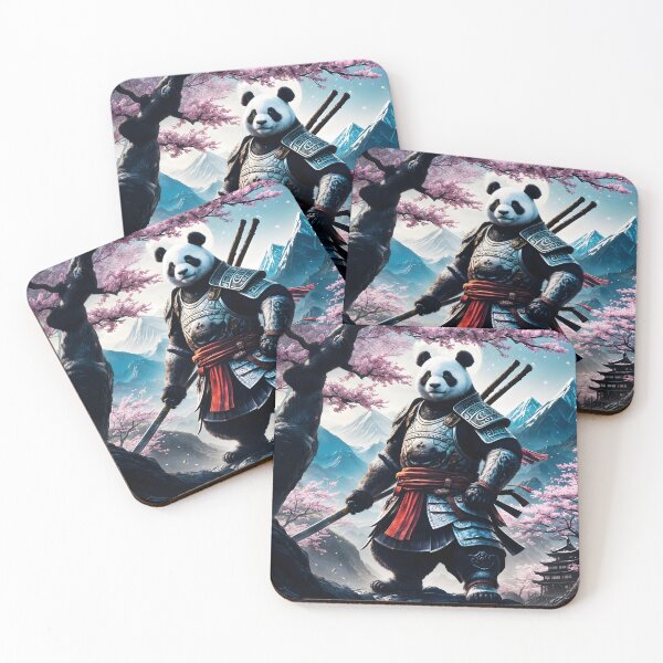 Item preview,  Panda Samurai Under Cherry Blossoms designed and sold by MOKAdesign.