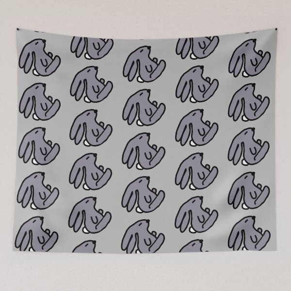 Item preview, Wobbly Bunny (Grey) designed and sold by looloobug01.