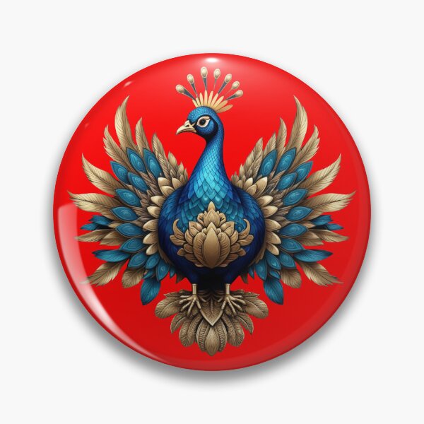 Item preview, GOLDEN BLUE PEACOCK (#FF0000) designed and sold by Marlon Oseguera.