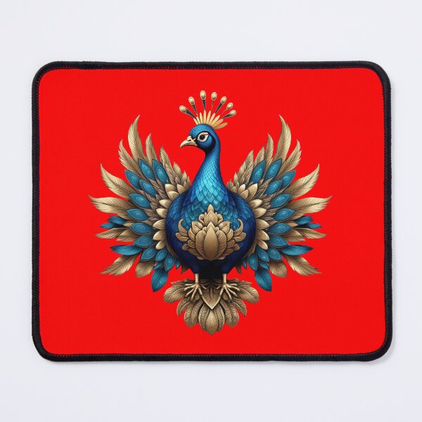 Item preview, GOLDEN BLUE PEACOCK (#FF0000) designed and sold by Marlon Oseguera.