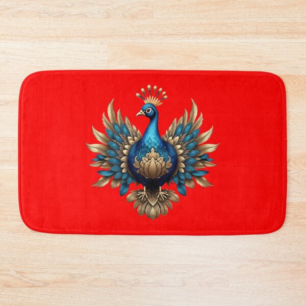 Item preview, GOLDEN BLUE PEACOCK (#FF0000) designed and sold by Marlon Oseguera.