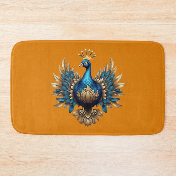 Item preview, GOLDEN BLUE PEACOCK (#DE7D08) designed and sold by Marlon Oseguera.