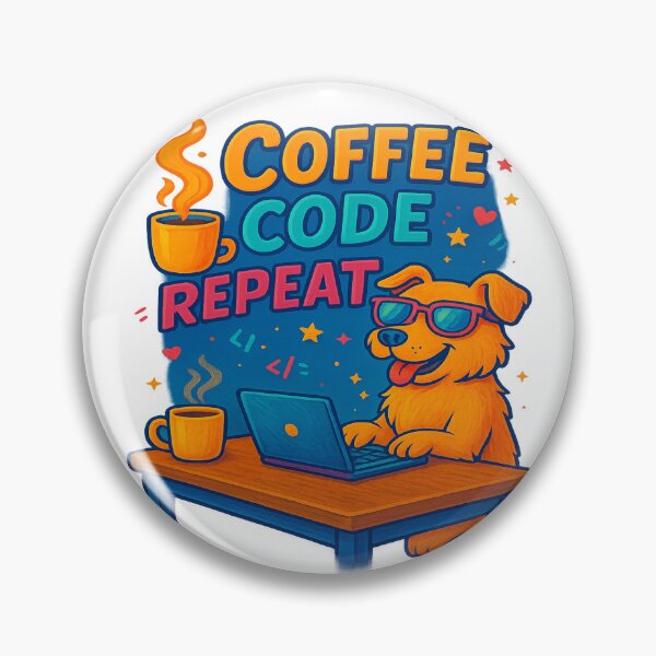 Item preview, Camiseta Cool Coder Dog – Coffee Code Repeat designed and sold by ArtbyCrystal.