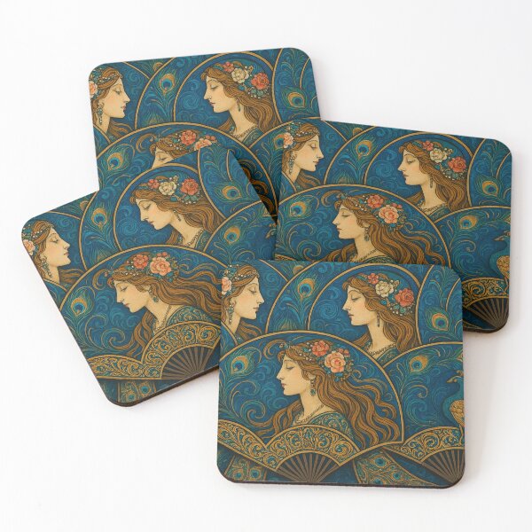 Item preview, Elegant fan art in blue designed and sold by Sigtrix.