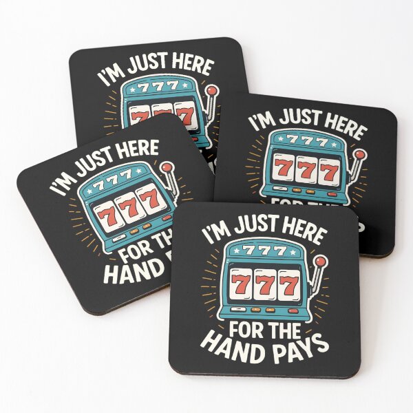 Item preview, Just Here Hand Pay Funny Slot Machine Player Lucky Gambling designed and sold by Blok45.