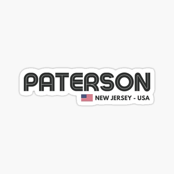 Vista previa del artículo con la obra «Paterson, Nueva Jersey, EE. UU.», diseñado y vendido por Sketch-Shack.