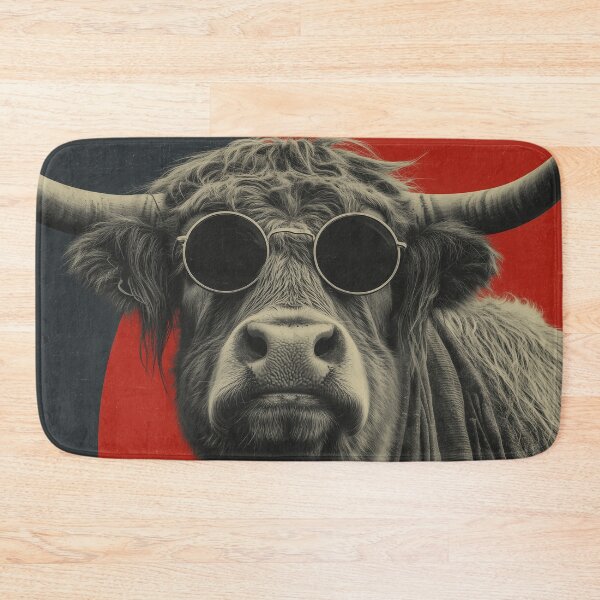Item preview, Hairy cow wearing sunglasses designed and sold by valerko26.