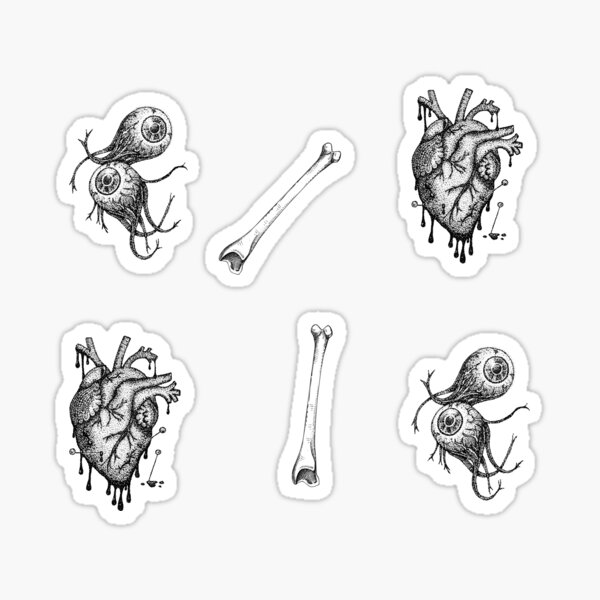 Item preview, Dark Anatomy Sticker Pack designed and sold by Croquis & Delight.