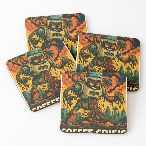 Artikelvorschau, Ground Zero: Kaffeekrise – Der Espresso-Mech-Zusammenbruch beginnt! entworfen und verkauft von Snackwear Apparel.