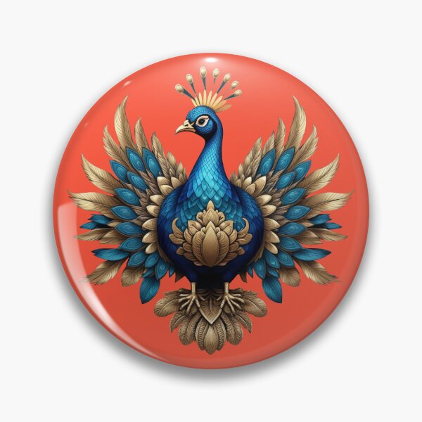 Item preview, GOLDEN BLUE PEACOCK (#FC5339) designed and sold by Marlon Oseguera.