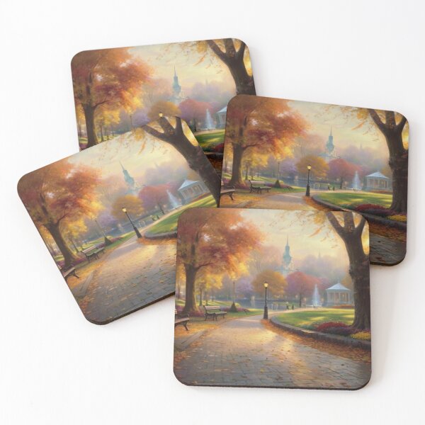 Item preview, Crimson Pathways: An Autumn Park Scene designed and sold by BlareBlare.