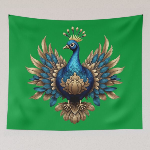 Item preview, GOLDEN BLUE PEACOCK (#009933) designed and sold by Marlon Oseguera.