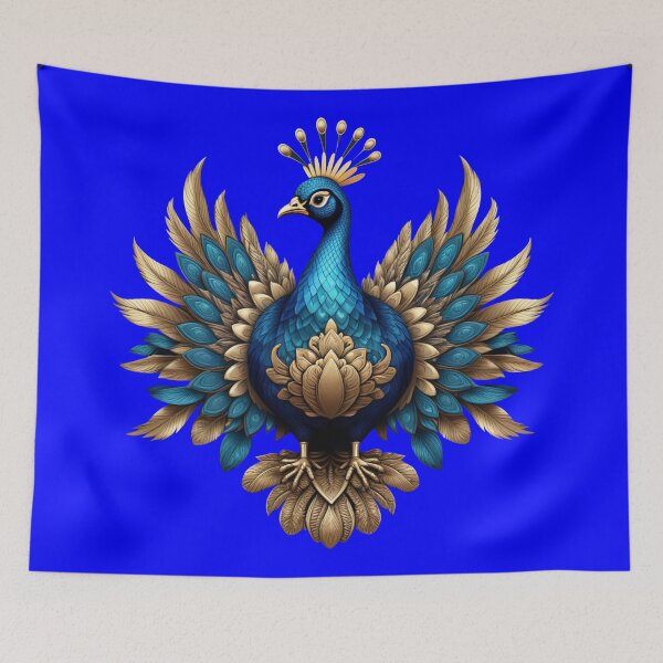 Item preview, GOLDEN BLUE PEACOCK (#0000FF) designed and sold by Marlon Oseguera.