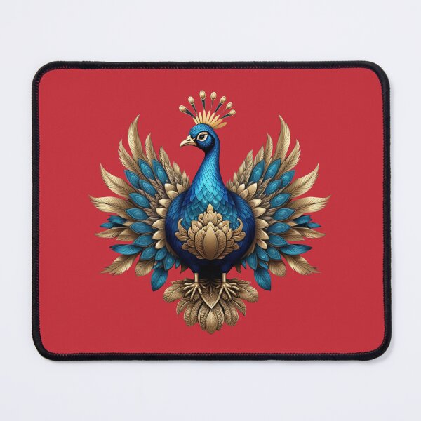 Item preview, GOLDEN BLUE PEACOCK (#C62A35) designed and sold by Marlon Oseguera.
