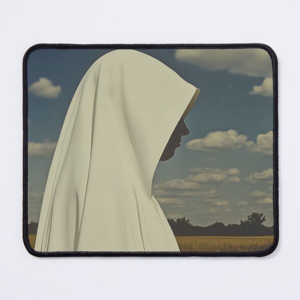 Item preview, Serene Silhouette in White Hijab Against Golden Field designed and sold by Retrocranio.