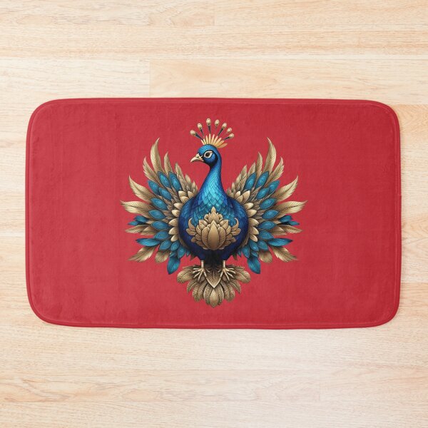 Item preview, GOLDEN BLUE PEACOCK (#C62A35) designed and sold by Marlon Oseguera.
