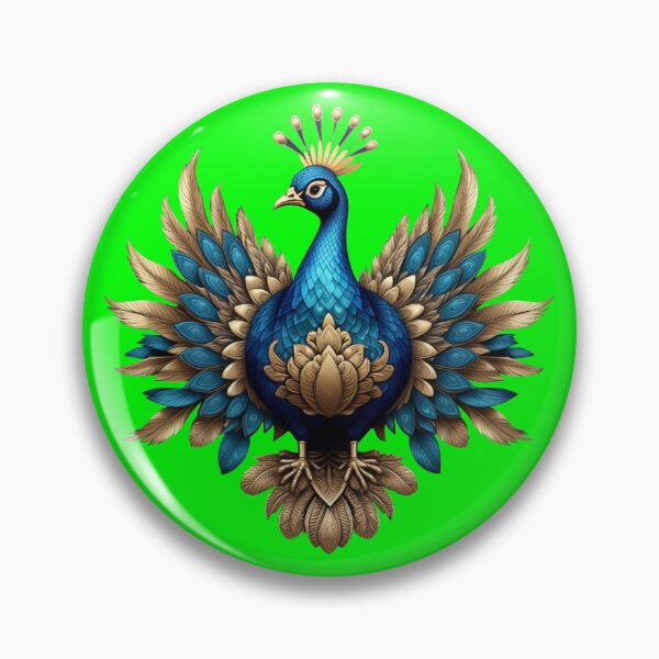 Item preview, GOLDEN BLUE PEACOCK (#00FF00) designed and sold by Marlon Oseguera.