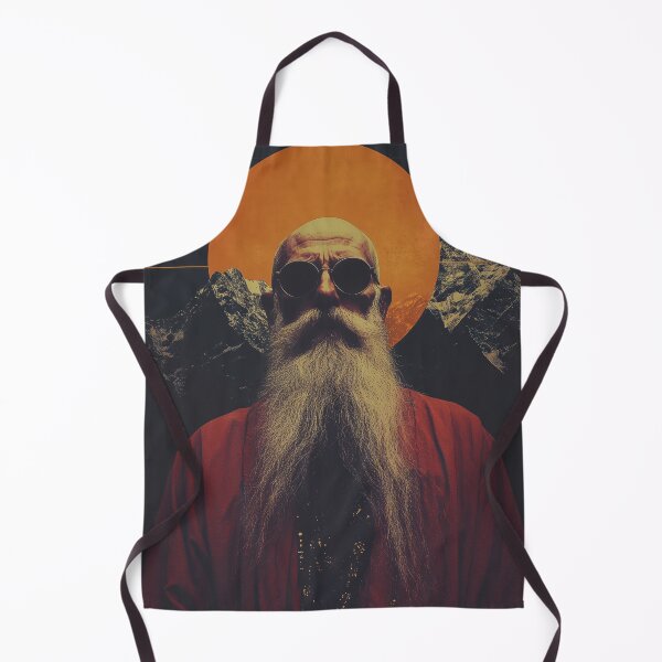 Item preview, Mystical Bearded Sage with Sunglasses and Solar Halo designed and sold by Retrocranio.