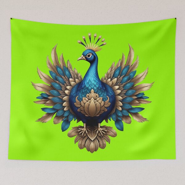 Item preview, GOLDEN BLUE PEACOCK (#99FF00) designed and sold by Marlon Oseguera.