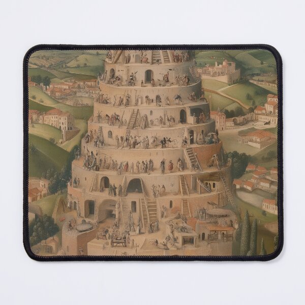 Item preview, Vintage Tower of Babel Illustration with Medieval Detail designed and sold by Retrocranio.