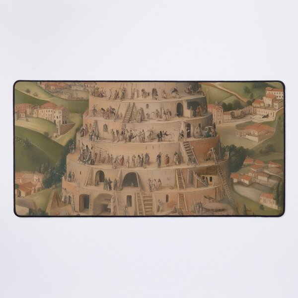 Item preview, Vintage Tower of Babel Illustration with Medieval Detail designed and sold by Retrocranio.