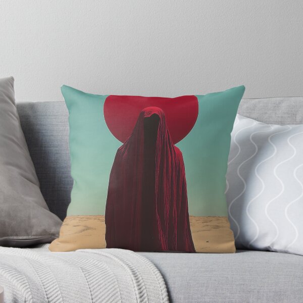 Item preview, Mysterious Red Cloaked Figure in Desert with Crimson Halo designed and sold by Retrocranio.
