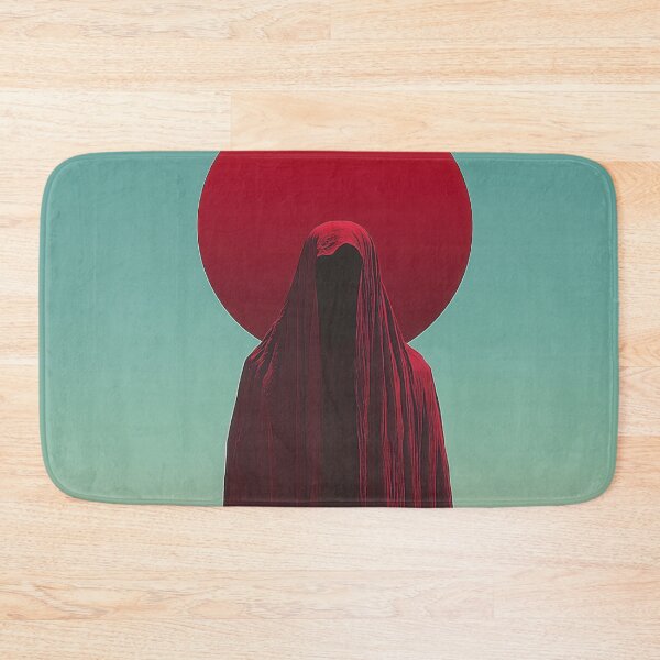 Item preview, Mysterious Red Cloaked Figure in Desert with Crimson Halo designed and sold by Retrocranio.