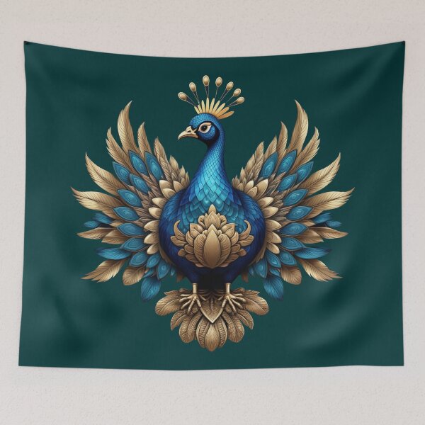 Item preview, GOLDEN BLUE PEACOCK (#003333) designed and sold by Marlon Oseguera.