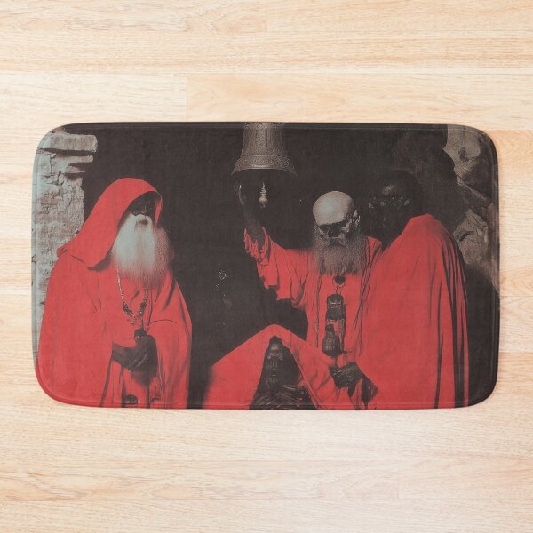 Item preview, Ritual Elders in Crimson Robes Beneath Hanging Bell designed and sold by Retrocranio.