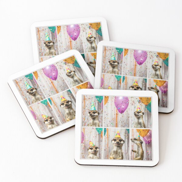 Item preview, Funny Meerkat Birthday Party Animal – Cute Party Hat Meerkat designed and sold by RockFireMerch.