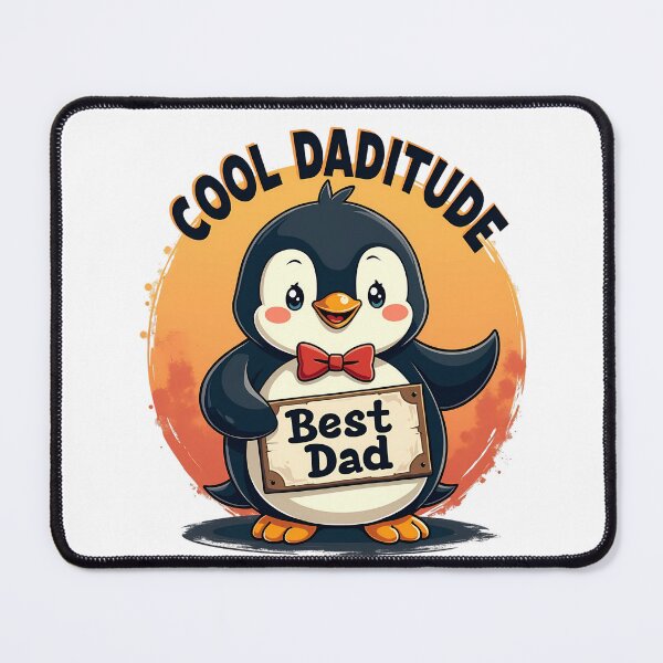 Item preview, Penguin with Cool Daditude Father's Day Holding Best Dad Sign designed and sold by Taans-Creation.