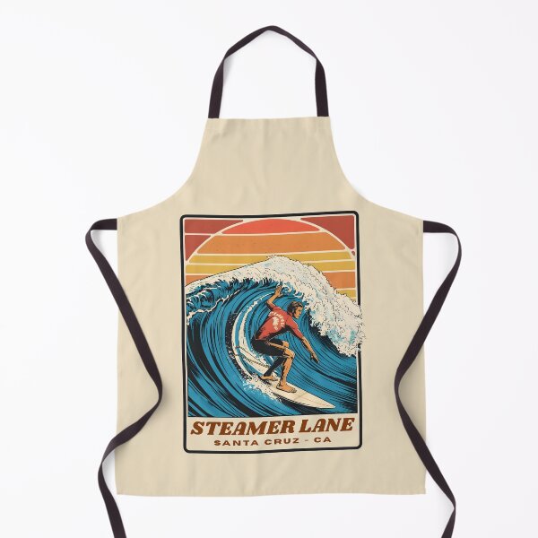 Item preview, A Vintage Illustration of Steamer Lane - California designed and sold by GoodOldVintage.