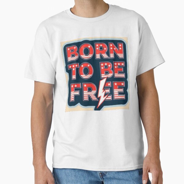 Artikel-Vorschau von Frei geboren | Vintage Freiheitszitat T-Shirt Design, designt und verkauft von Prakapun.