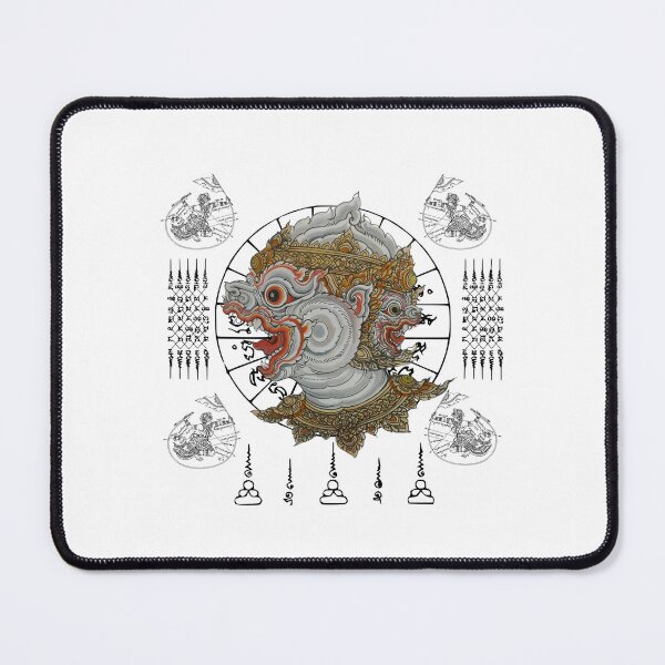 Item preview, Hanuman with Four Divine Faces – Mystic Thai Warrior with Sacred Yantra Power designed and sold by JoynestStudioCo.