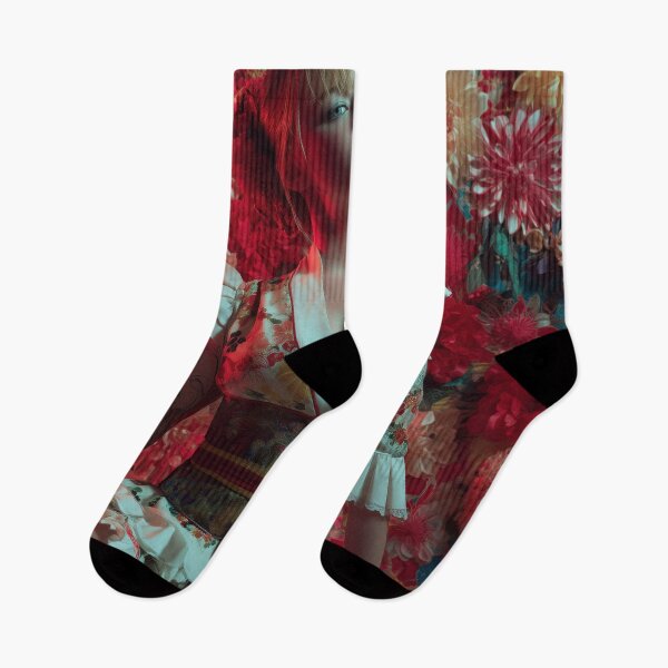 Item preview, Floral Fantasy Portrait in Kimono-Inspired Fashion Surrounded by Blossoms designed and sold by Retrocranio.
